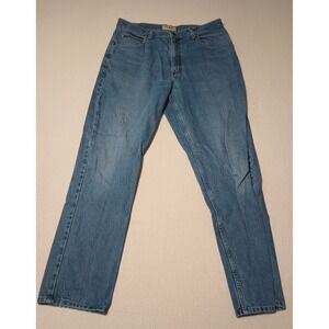 LL Bean Natural Fit Jeans Classic Light Wash Blue Denim Pants‎ Size 35x32 AA